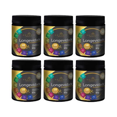 Kit com 6 Longevidade retarda o envelhecimento - mais saude e qualidade de vida   