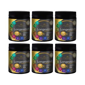 Kit com 6 Longevidade retarda o envelhecimento - mais saude e qualidade de vida   